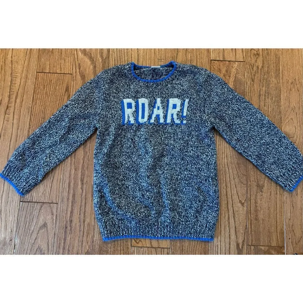 Gymboree ROAR knit graphic crewneck sweater 5t